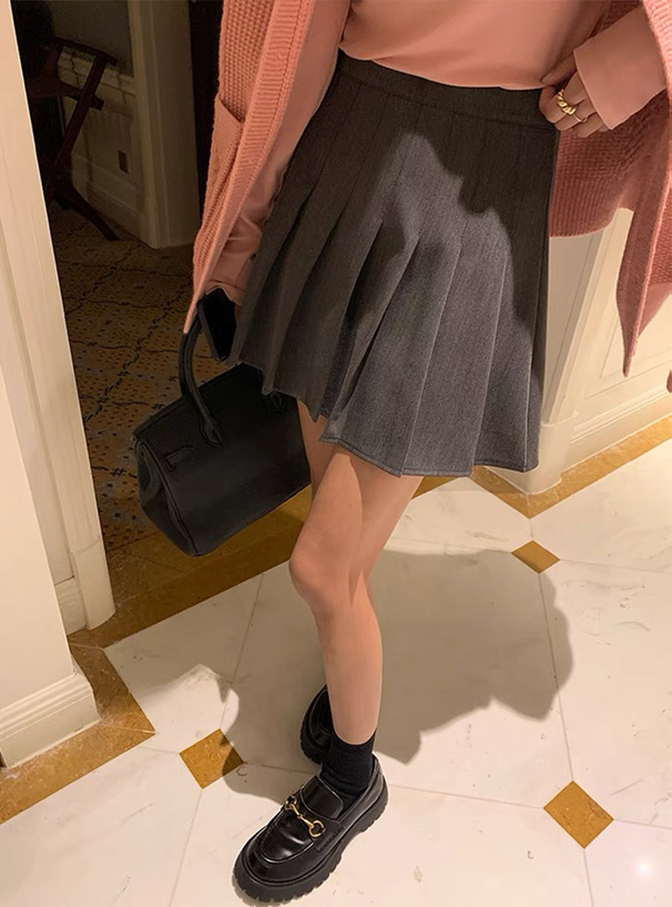 インパン裏地付きプリーツミニスカート[ac2220] | レディース