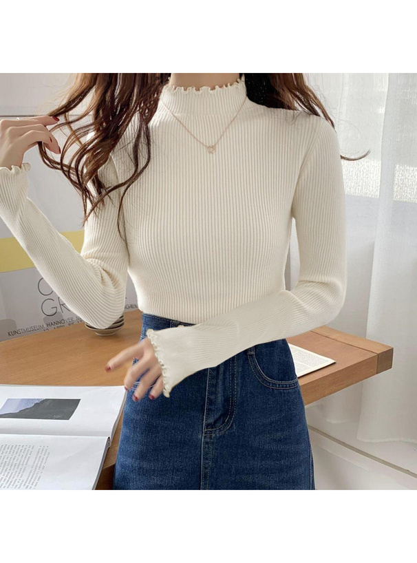 ハイネックメロウリブニットトップス[ai34] | レディースファッション