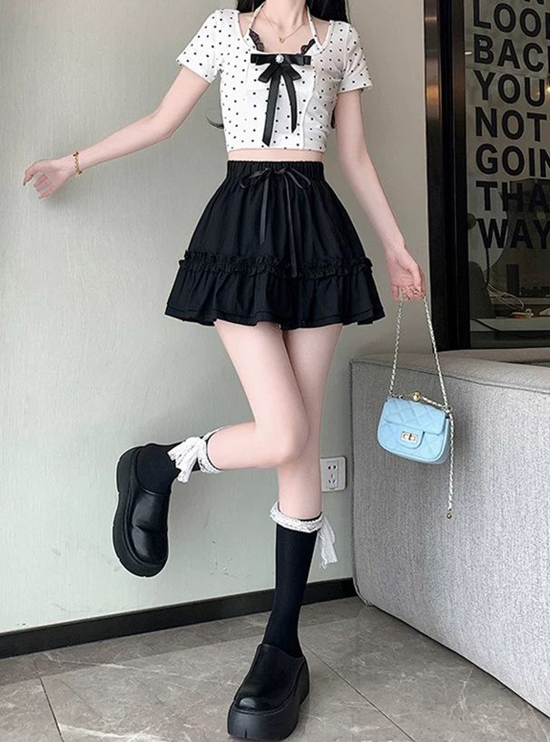 フリルリボンティアードミニスカート[at2322] | レディース