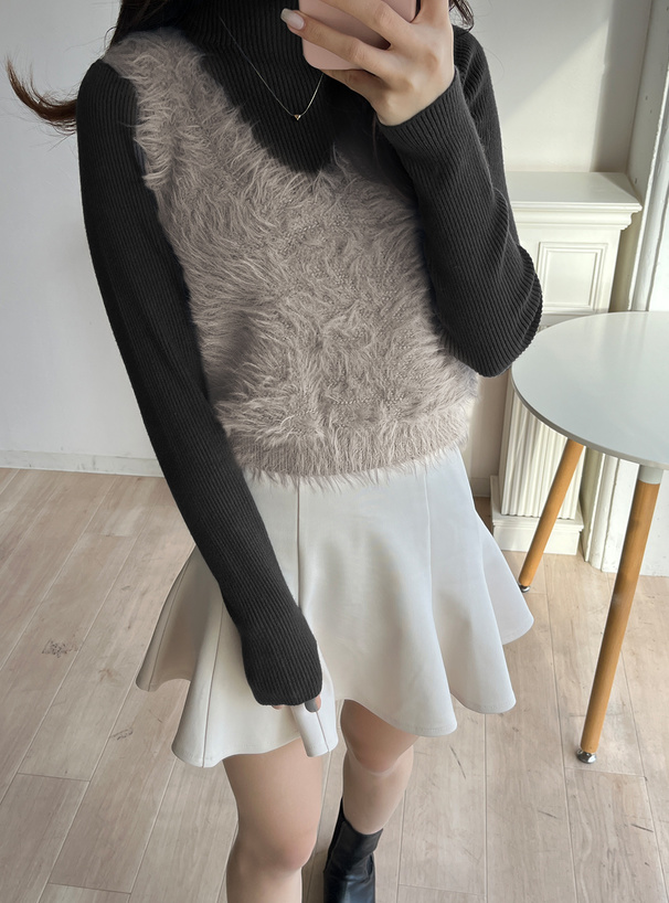 前後2Wayフェザーニットベスト[gn185] | レディースファッション通販の