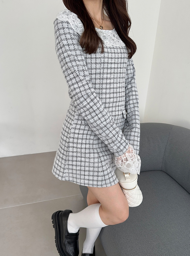 RANDY チェック柄ミニワンピース RANDY チェック柄ミニワンピース