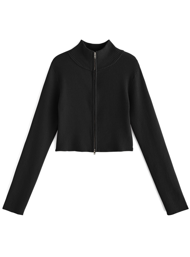 ダブルジップショート丈ニットトップス[dr687] | レディース