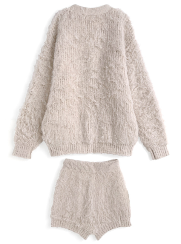 カーディガン×ショートパンツニットセットアップ[dr833] | レディース