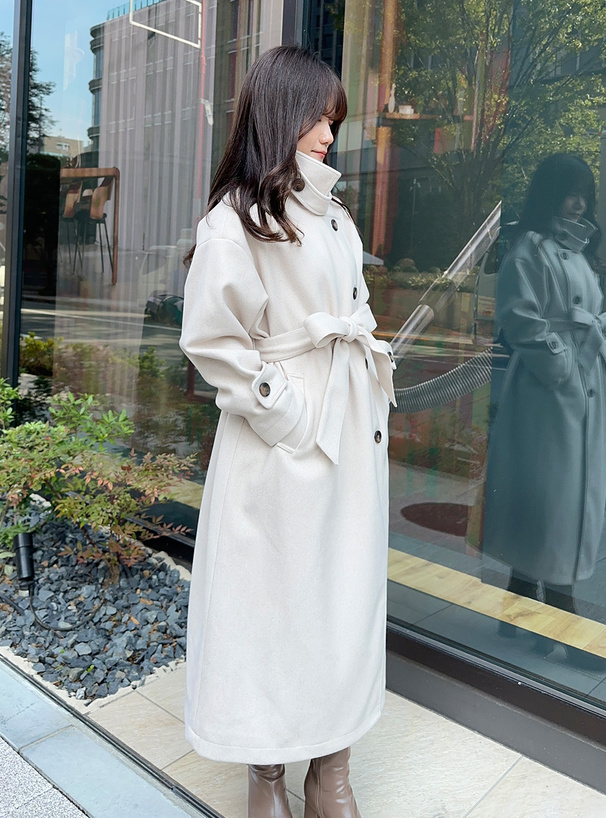 角*り様 GA ジョルジオアルマーニ ベルト付き ロングコート 52 角*り様