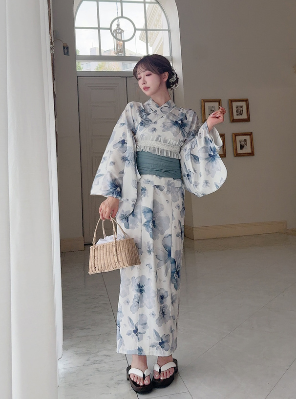 3点セット2Way水彩花柄浴衣セット[fy027] | レディースファッション