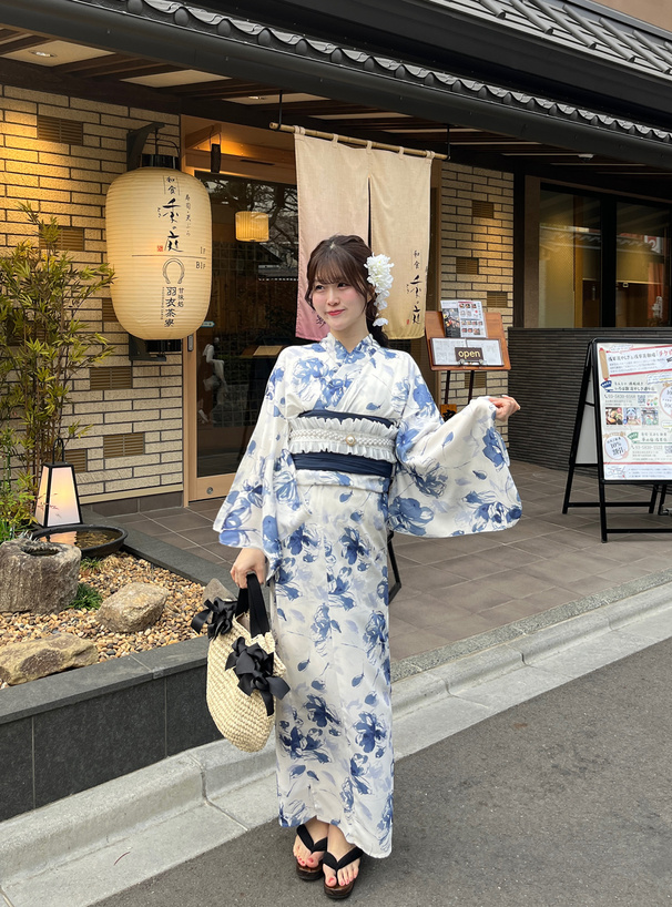 水彩花柄浴衣セット[fy028] | レディースファッション通販のグレイル