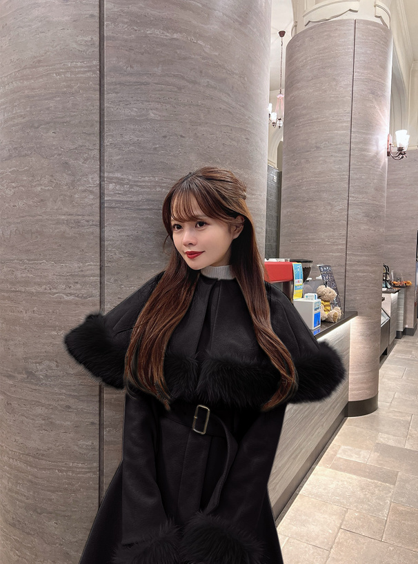 マルチWayケープベルトファーフレアコート[kz572] | レディース