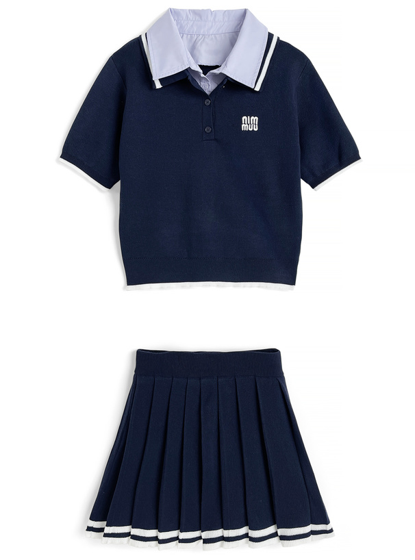 8ヤーズ セットアップ ポロシャツ ミニスカート 黒 S 8ヤーズ