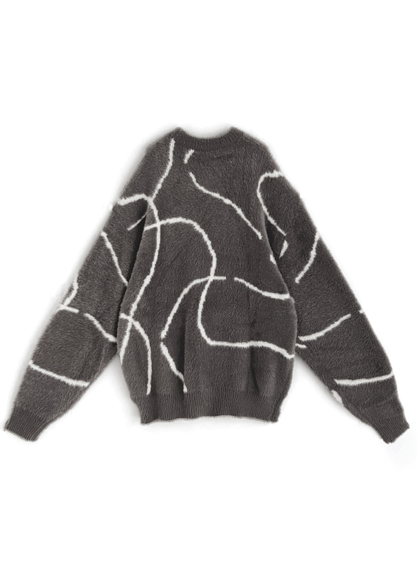 ニュアンス柄フェザーニットトップス[kz343] | レディースファッション