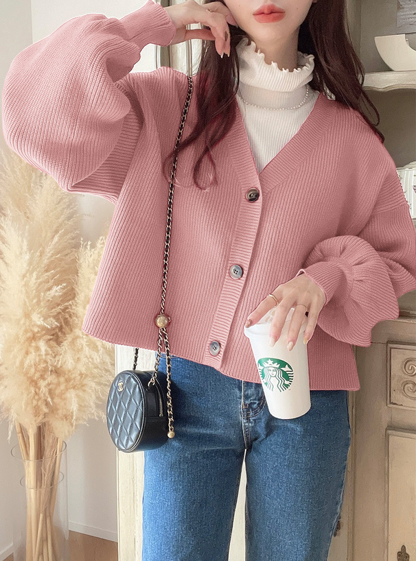 ボリュームスリーブニットカーディガン[kz32] | レディース