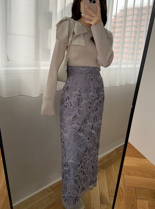 リボンレースタイトスカート[jh63] | レディースファッション通販の