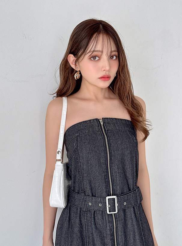 8549. GARULA デニム ベルト付き ワンピース 平成ギャル Y2K 8549