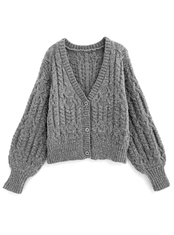 ラメケーブルニットカーディガン[sd042] | レディースファッション通販