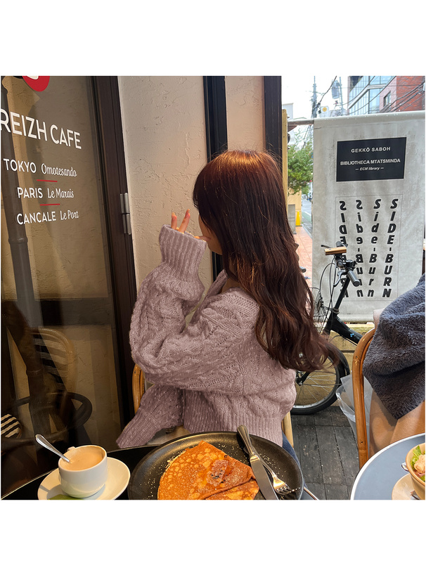 ラメケーブルニットカーディガン[sd042] | レディースファッション通販