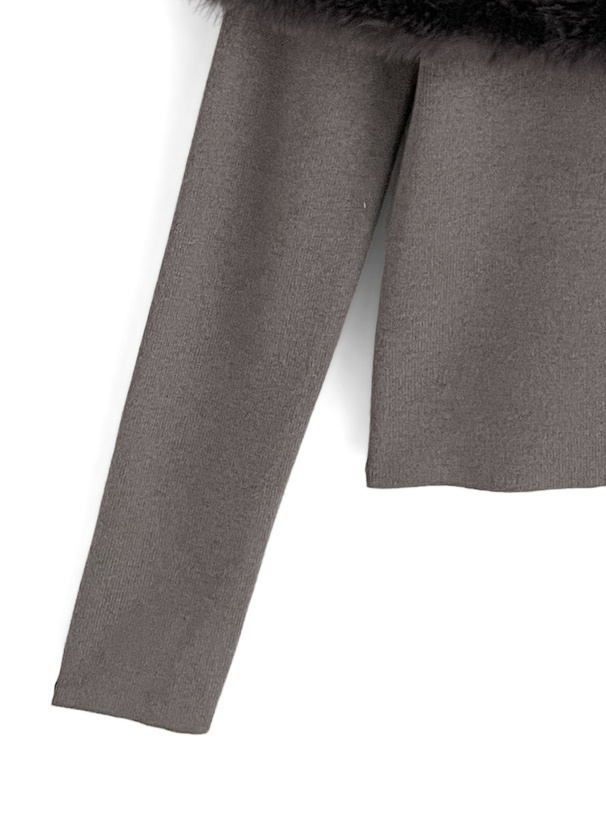 ファーケープニットトップス[tu934] | レディースファッション通販の