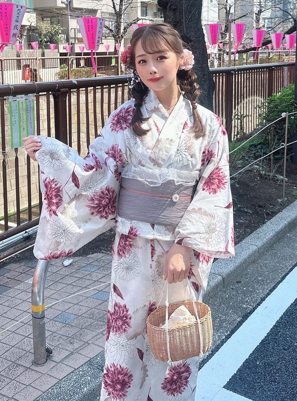ダリア柄浴衣セット[tu1496] | レディースファッション通販のグレイル