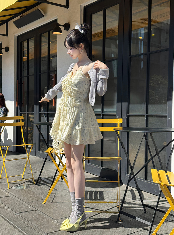 花柄ドロストイレヘムキャミミニワンピース[tu1658] | レディース