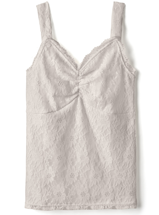 レースフロントギャザーキャミソール[ze650] | レディースファッション