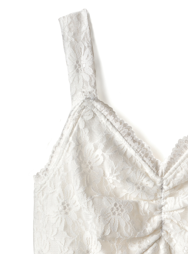 レースフロントギャザーキャミソール[ze650] | レディースファッション