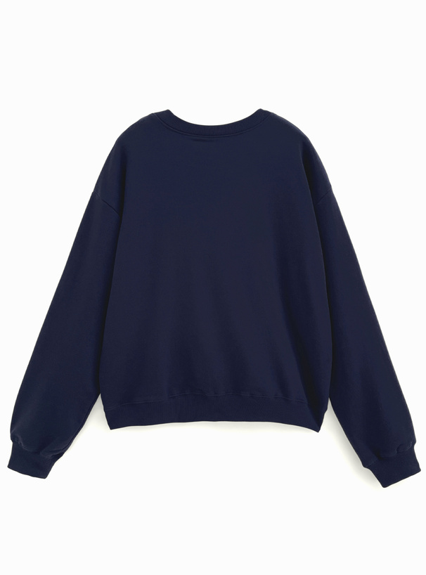 サガラ刺繍ロゴスウェットトップス[ze878] | レディースファッション