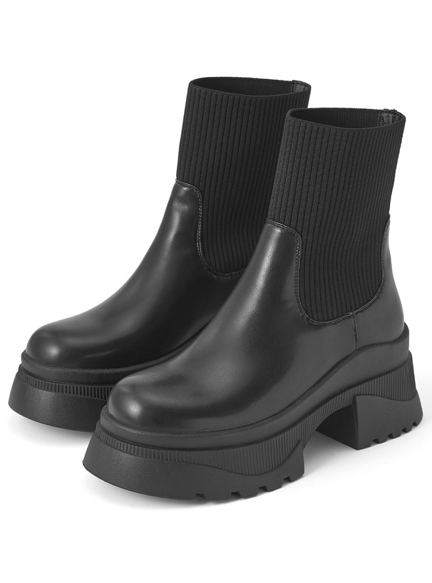 リブニットショートブーツ[zr1209] | レディースファッション通販の