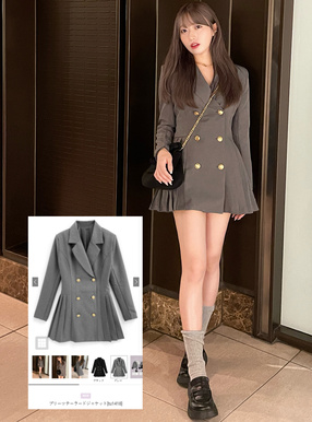 プリーツテーラードジャケット[tu1418] | レディースファッション通販