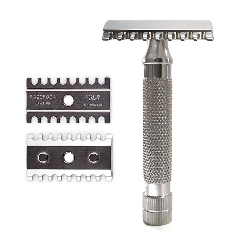Razorock safety razor game changer 68p jaws stainless steel
