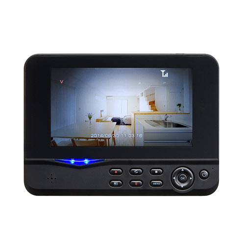 防犯カメラ＆モニターセット（ワイヤレス・4台カメラセット・屋外