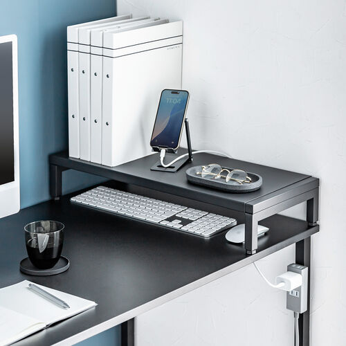 モニター台（机上台・幅60～100cm・モニター下収納・耐荷重5kg