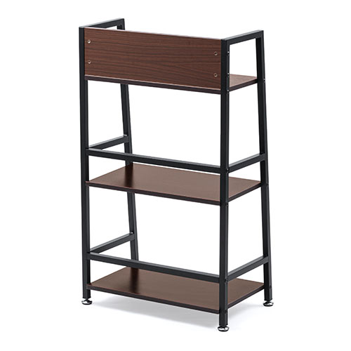 オープンラック シェルフラック 木製 3段 オープンシェルフ スチール脚