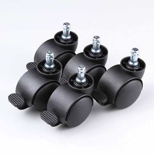 キャスター（チェア・ナイロン・双輪・手動ストッパー付き） SNC-CAST6