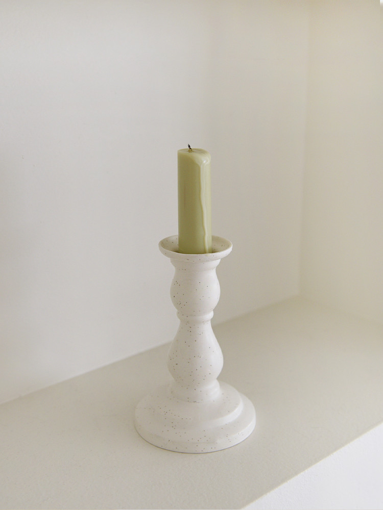 セラミック キャンドル ホルダー - Oatmeal stone : honeyflamingo.japan