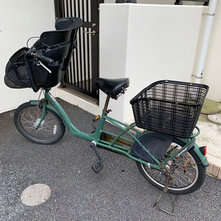 引取中】子供乗せ自転車 （fides20インチ濃い緑）非電動