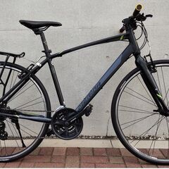 手渡し限定】クロスバイク ブラック リアキャリア付き 大阪 手渡し限定