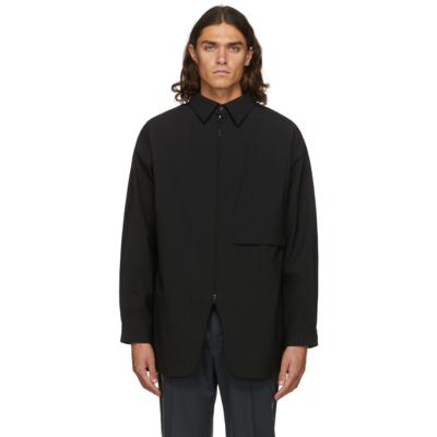 Y-3 Black Bonded Ripstop Overshirt | ModeSens
