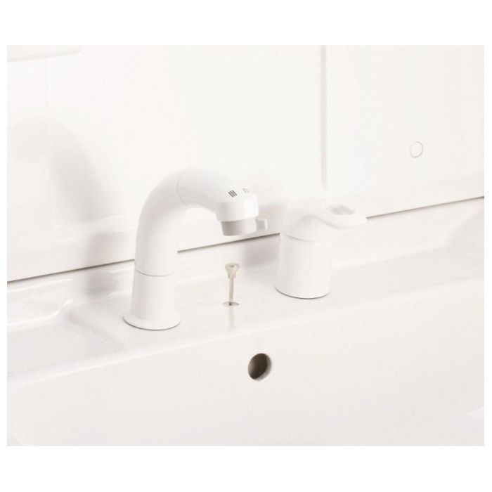 LIXIL D7シリーズ 化粧台 間口750mm 洗髪シャワー水栓 クリエモカ D7N6