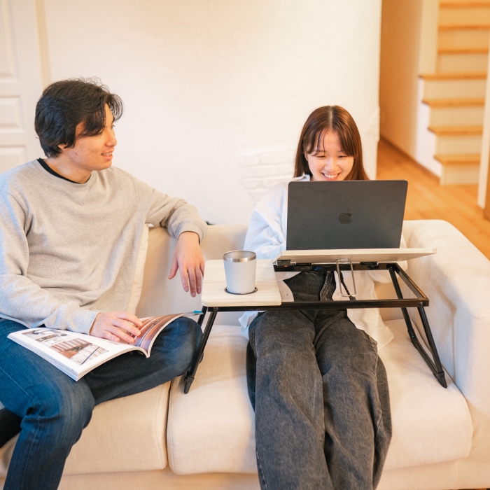 ナフコ 2スペースローデスク ナチュラルウッド調の通販｜机・テーブル