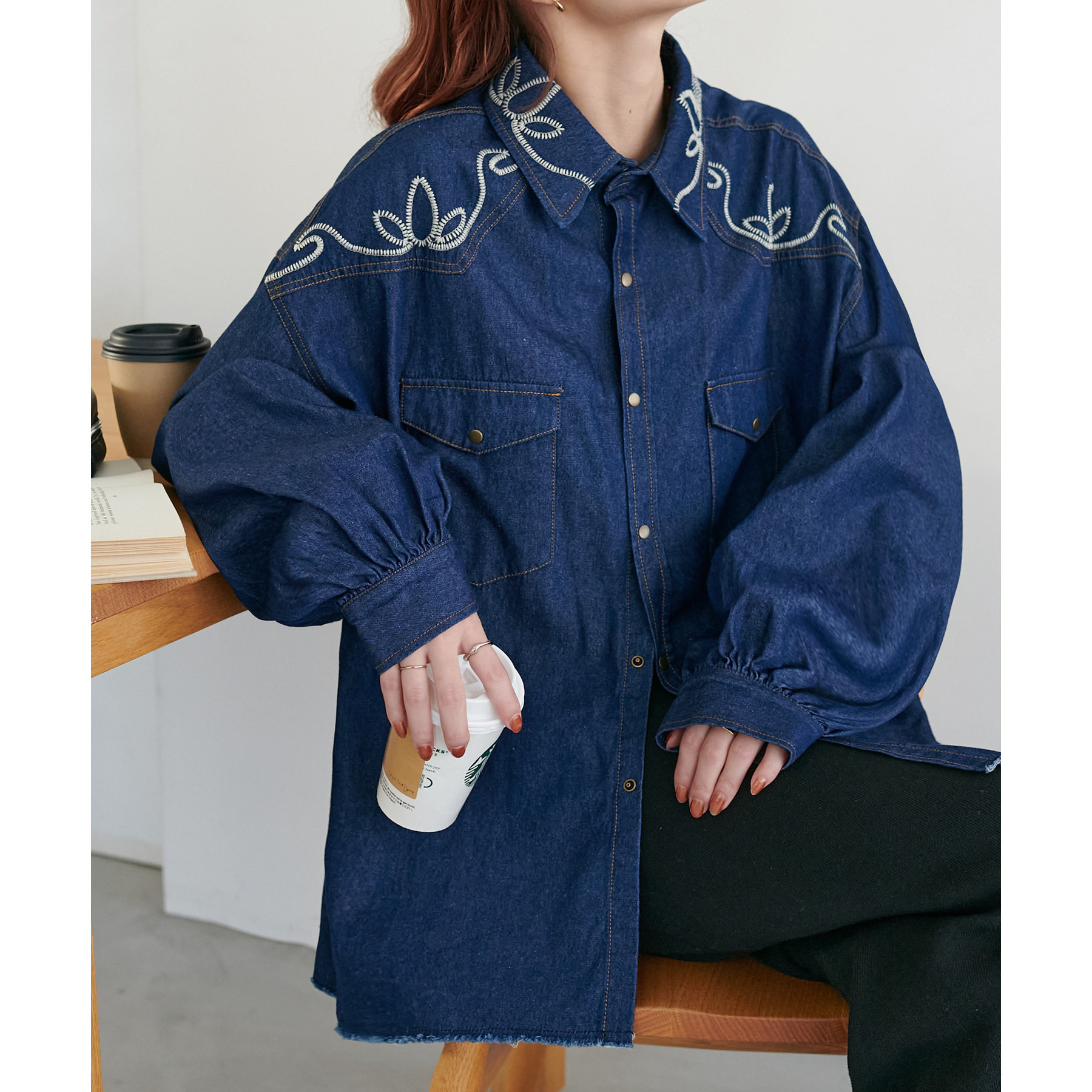 デニム刺繍ウエスタンシャツ | ファッション通販サイト NUGU