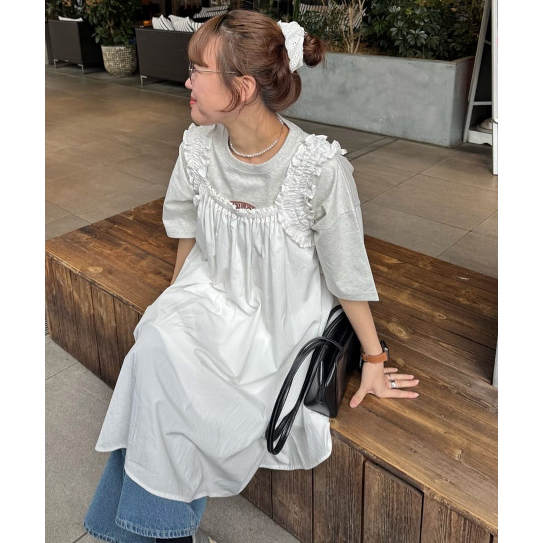 umm.】肩フリルミニワンピース | ファッション通販サイト NUGU