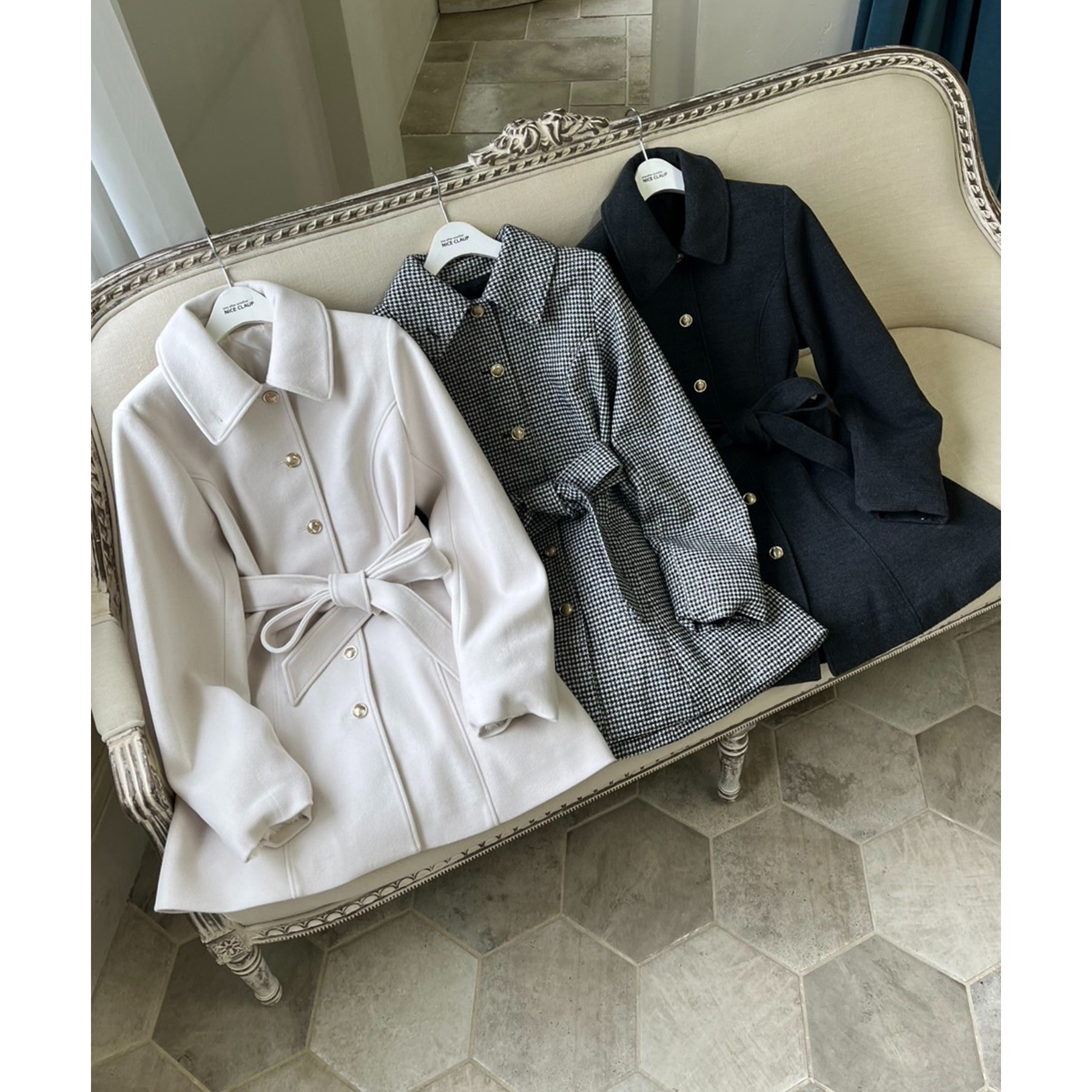 リボンミドルコート/SMサイズあり | ファッション通販サイト NUGU