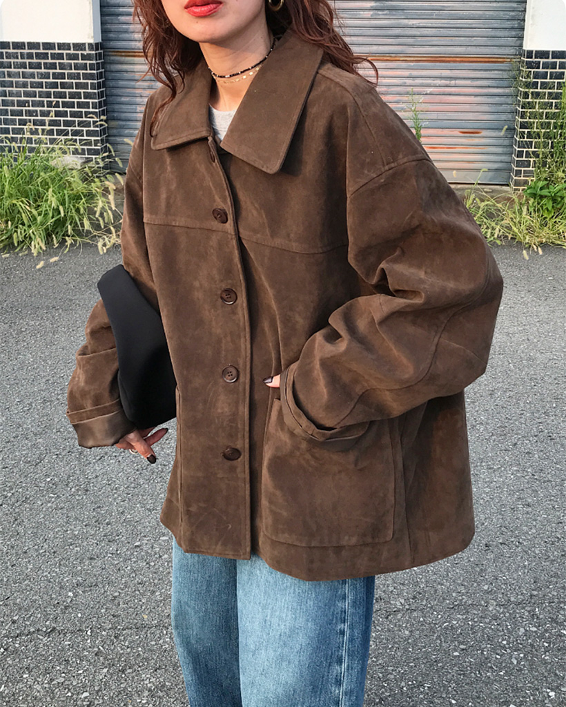 スエードトラッカージャケット | ファッション通販サイト NUGU