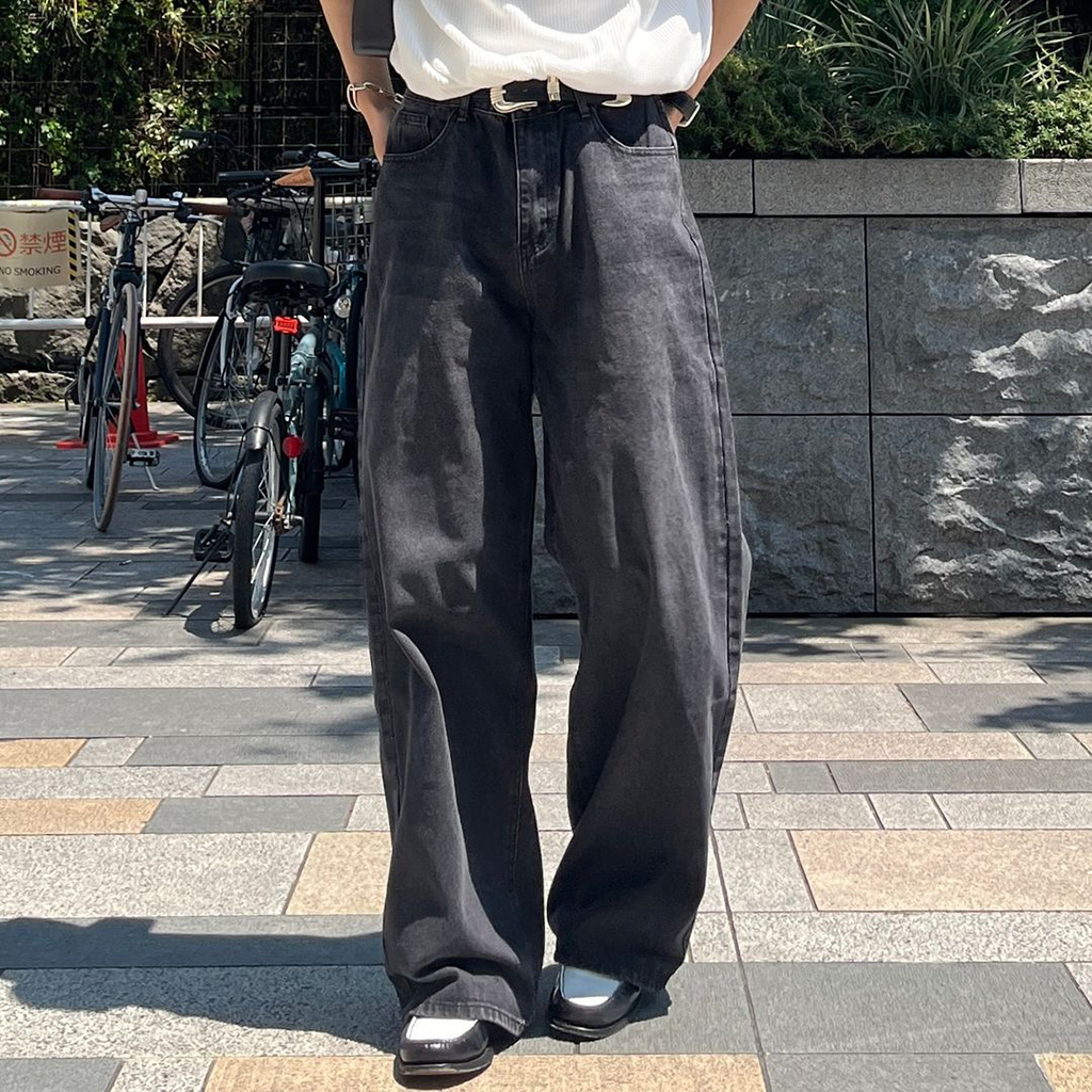 シンプルワイドデニムパンツ | ファッション通販サイト NUGU