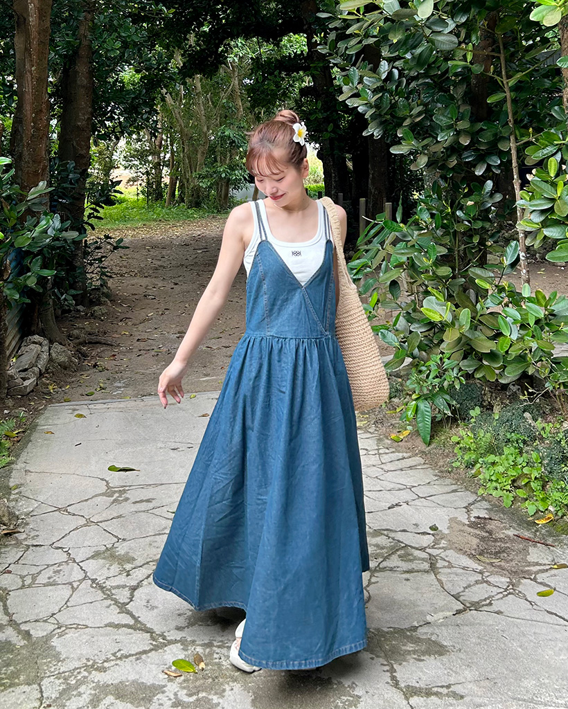 スモークデニムロングワンピース | ファッション通販サイト NUGU