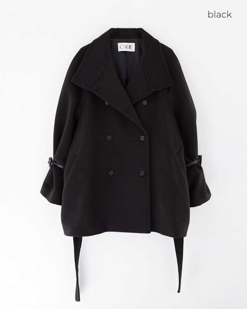 ORIGINAL) ラインスリーブダブルミドルコート | ファッション通販