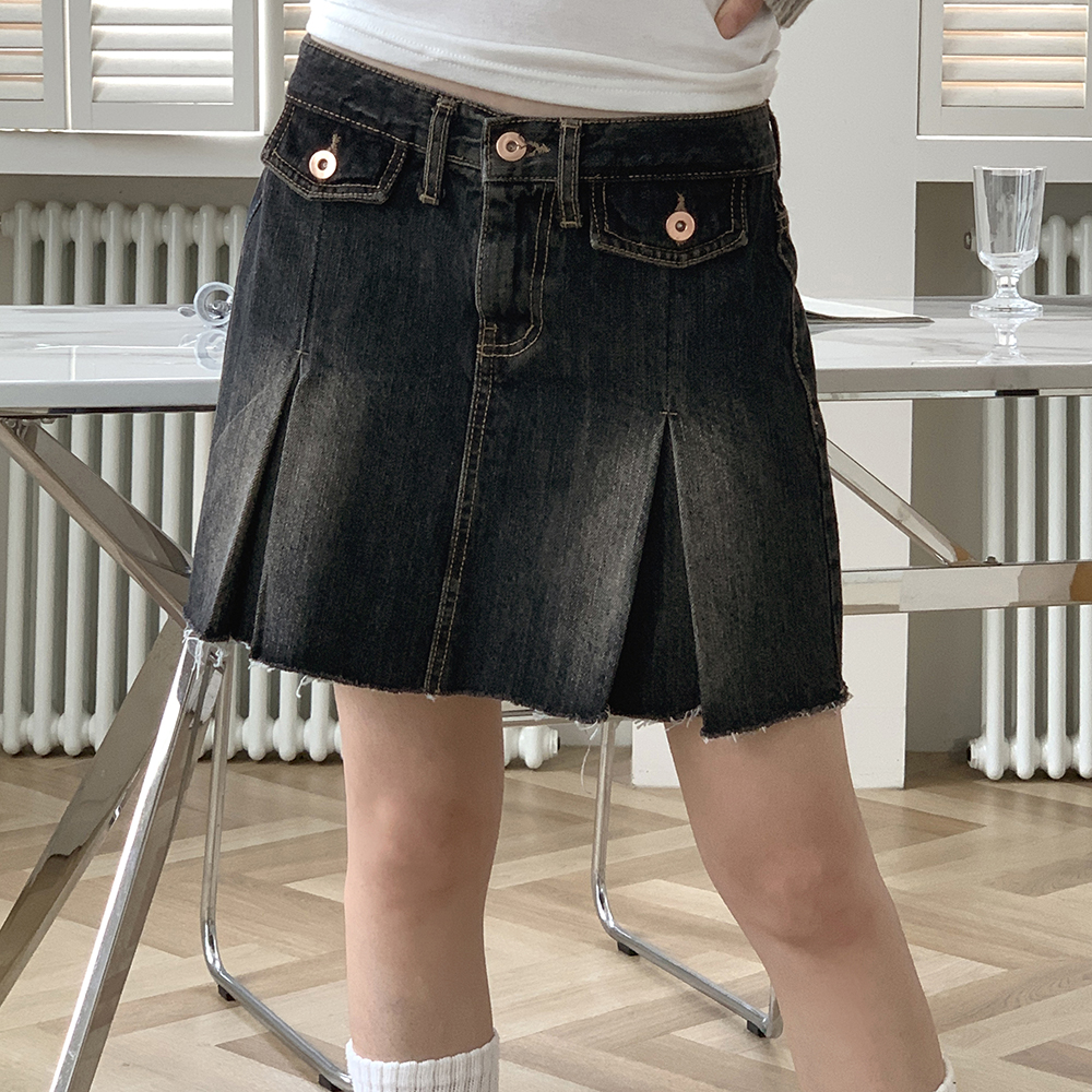 y2kプリーツスカートミニデニムスカート | ファッション通販サイト NUGU