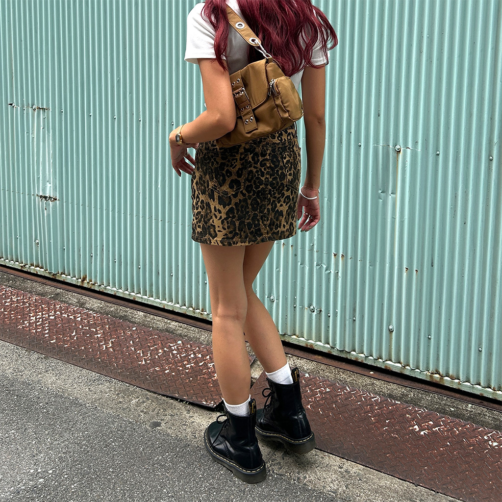 ブラウンレオパードミニスカート | ファッション通販サイト NUGU