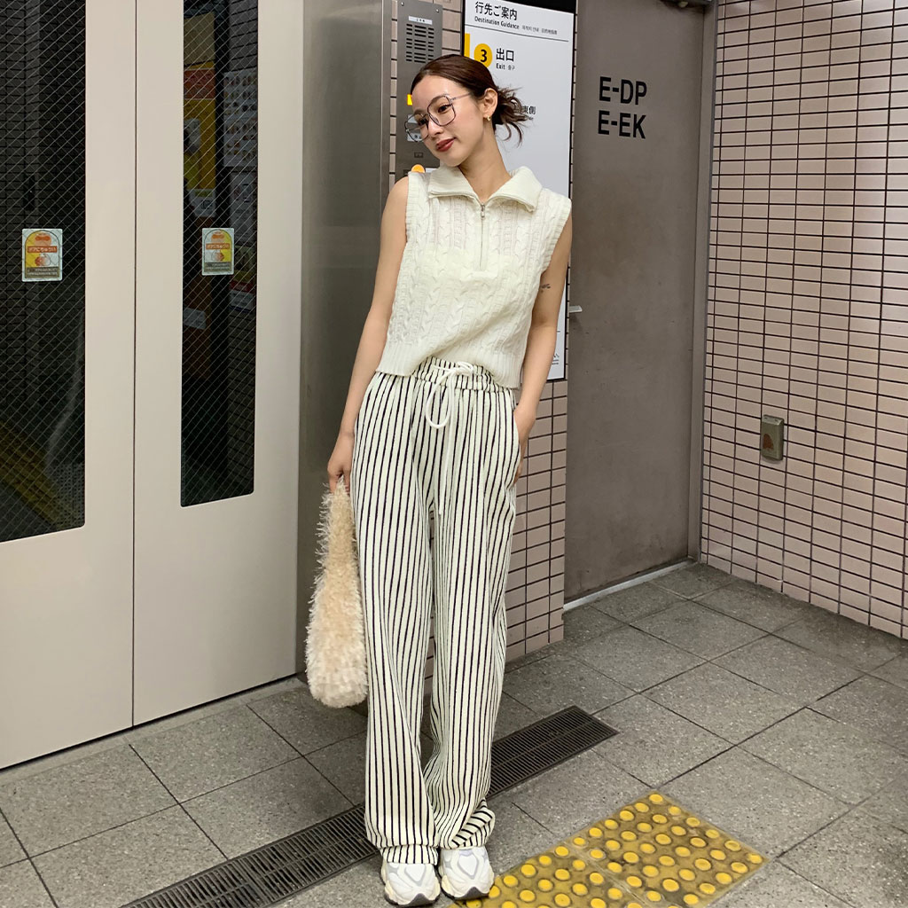 ストライプワイドパンツ | ファッション通販サイト NUGU