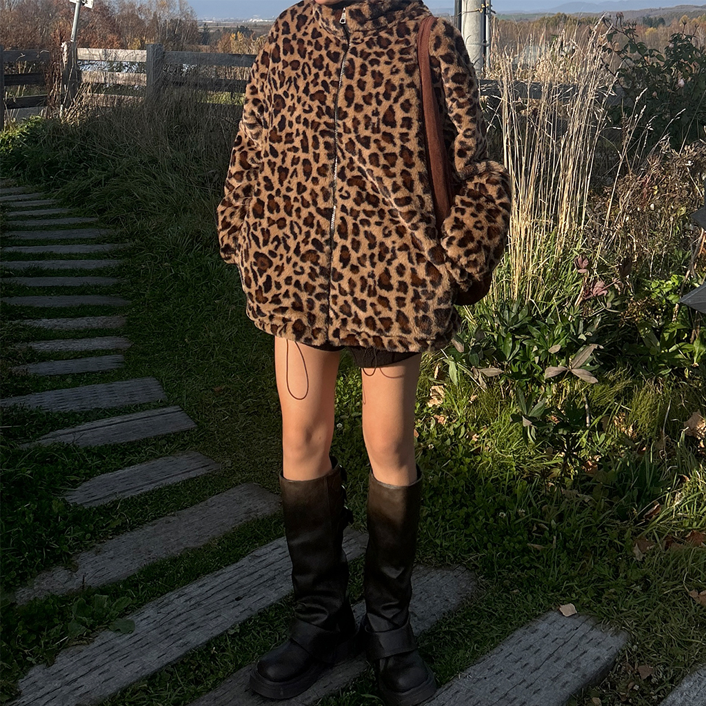レオパードファージャケット | ファッション通販サイト NUGU