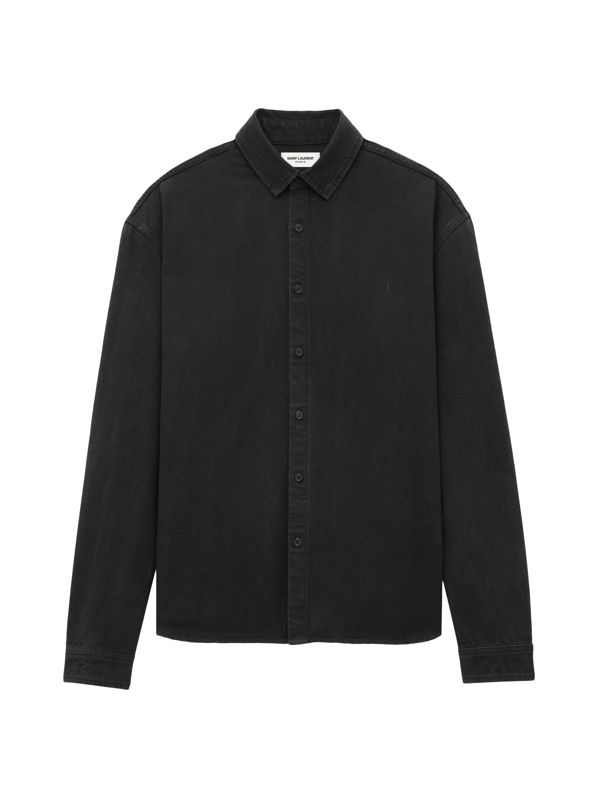 Saint Laurent Shirt in Striped Silk Satin | Saks Fifth Avenue