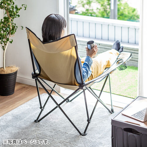 ひなたライフ2wayフォールディングチェア コーデュロイ(カーキ) ひなた